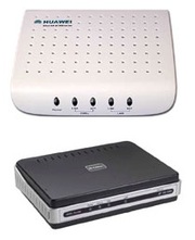 DSL модемы 2 вида Huawei MT880 и DSL-2500U